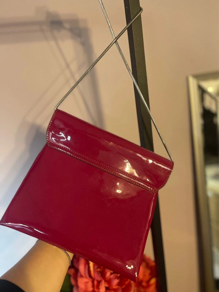 Sac bandoulière / pochette rose vernis parfois - photo numéro 2