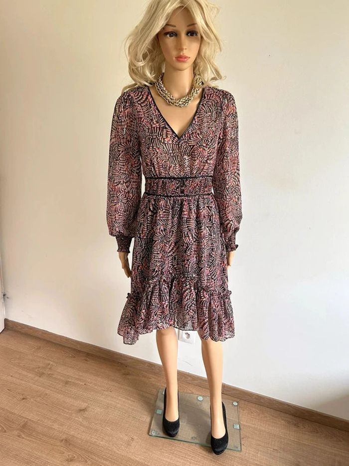 Robe imprimée neuve à manches longues Cache Cache taille 34 (valeur 46€) - photo numéro 3