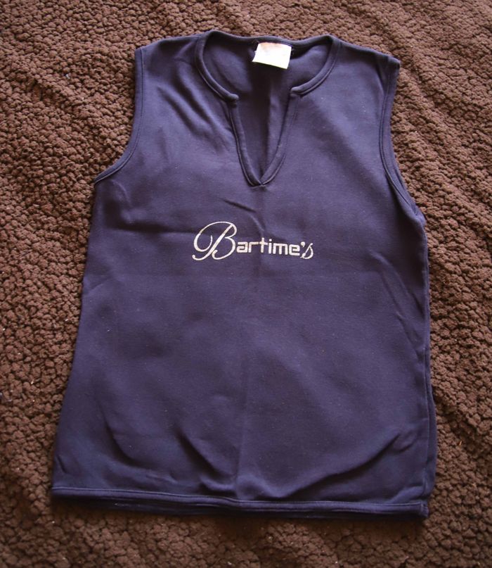T-shirt à message bleu marine
