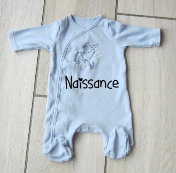 Grenouillere naissance theme poisson