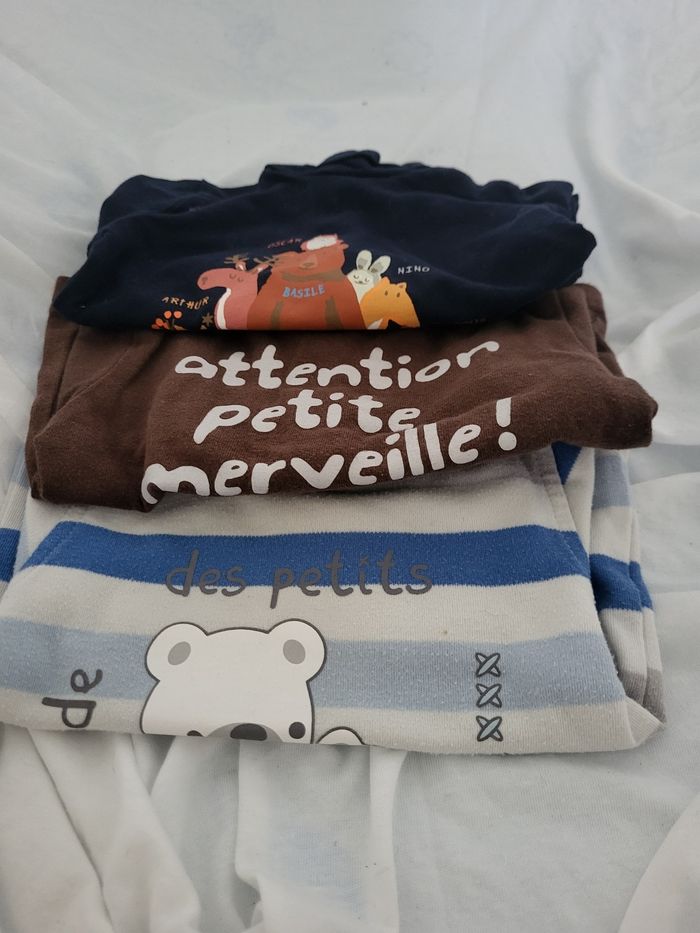 Lot tee shirt manches longues