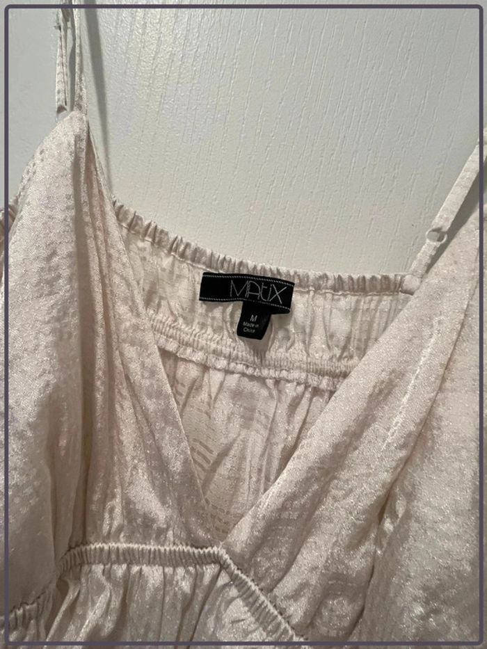 Mini robe Matix taille M blanc cassé volants - photo numéro 3