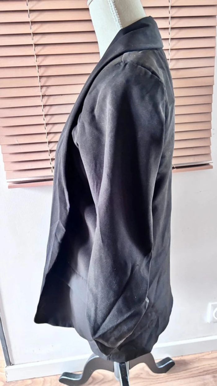 🌸 long blazer noir manche accordéon taille unique #newcollection - photo numéro 3