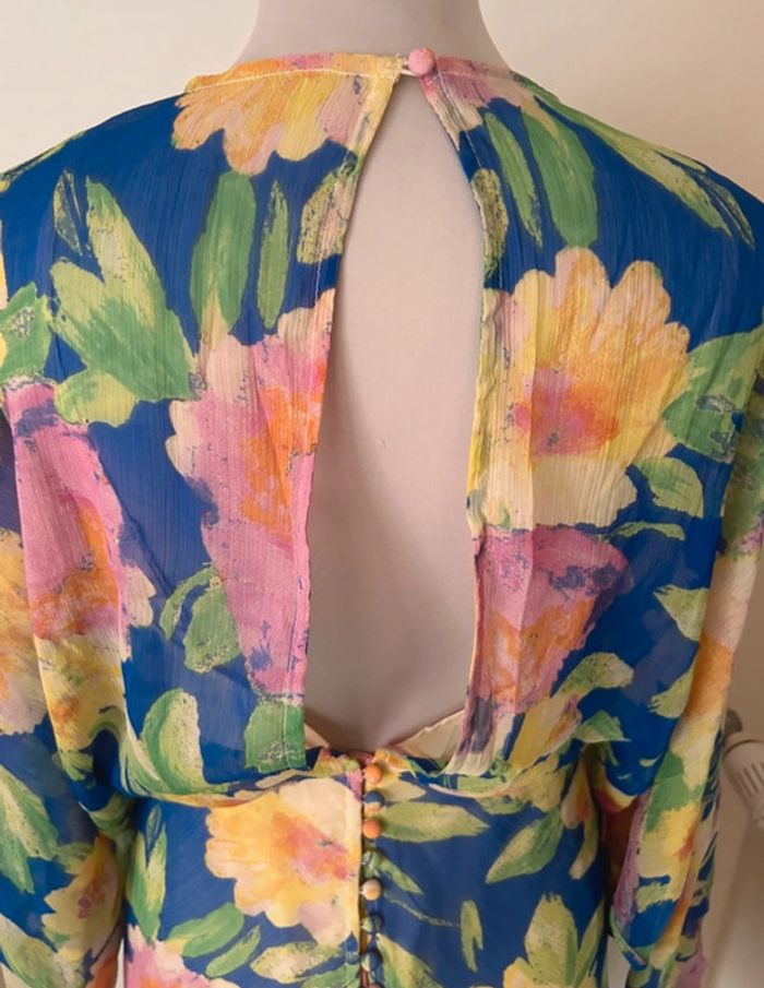Robe d’été fleurie, bleue, Asos - photo numéro 11