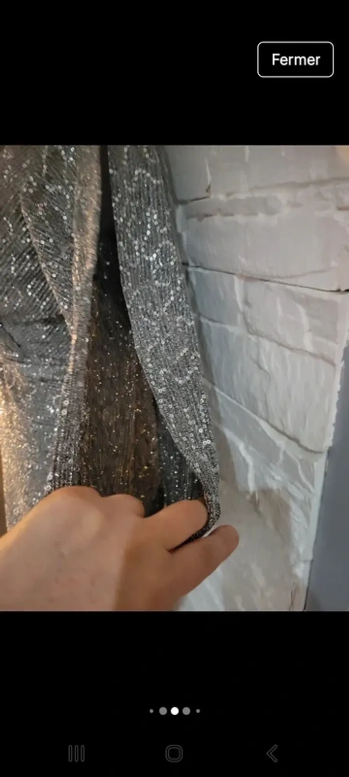 Robe de soirée argentée 38 - photo numéro 5