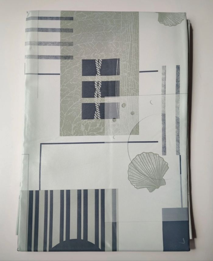 Nappe* imperméable couleur vert d'eau en toile cirée de 140 x 160 cm - photo numéro 3