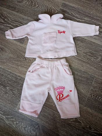 Pyjama deux pièces rose caramouille 3 mois