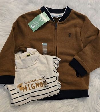 NEUFS (NON PORTÉS)🥰🤩🏷👍 sweat et sous pull 23 mois garçon🏷🥰🤩😍💙