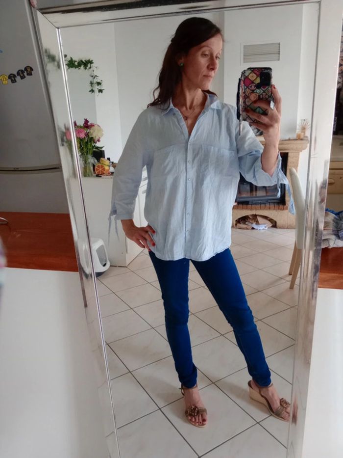 Chemise femme 44 bleu clair c81 - photo numéro 7