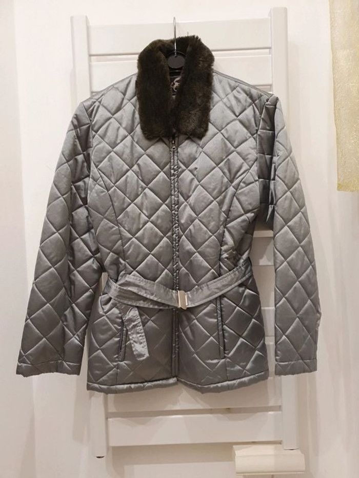 Manteau matelassé demi-saison argenté - Taille 38/40