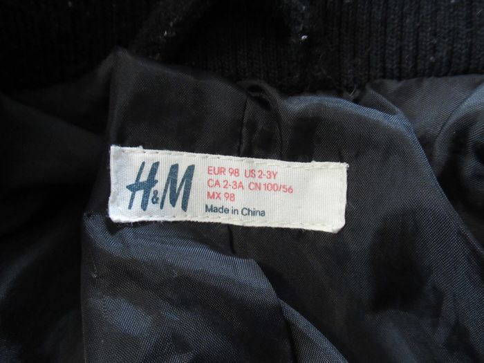 Manteau caban noir garçon H&M Taille 2 - 3 ans - photo numéro 5