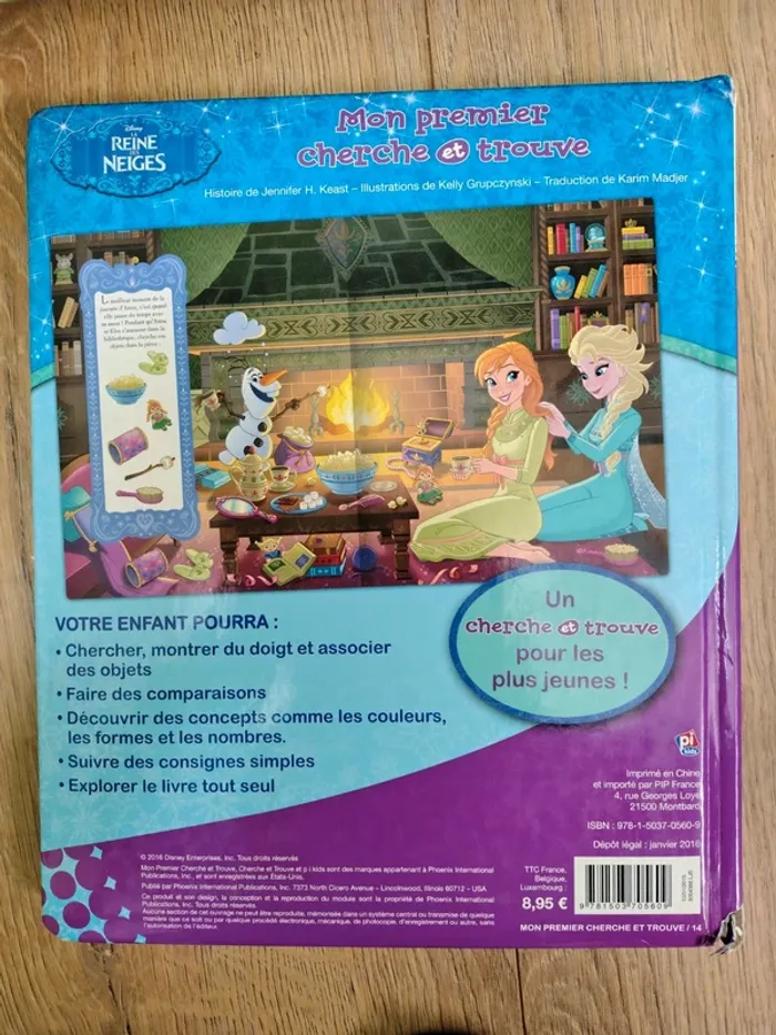 Livre cherche et trouve page cartonné la reine des neiges - photo numéro 2