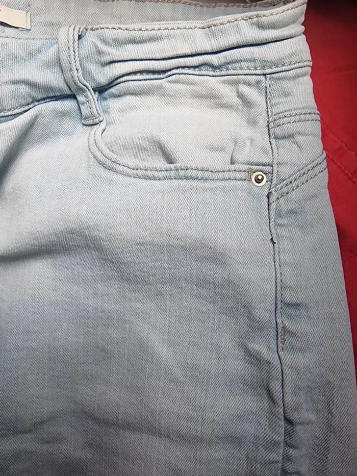 Bermuda en jean bleu clair 38 Camaïeu - photo numéro 3