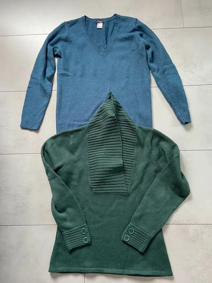 Lot deux pulls chauds femme taille 38/40