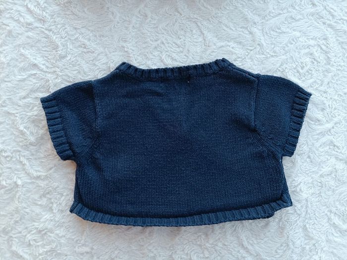 Boléro maille Fille 3 mois fleurs Mini Adélie 100% coton - photo numéro 7