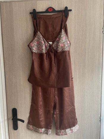 Pyjama 2 pièces marron