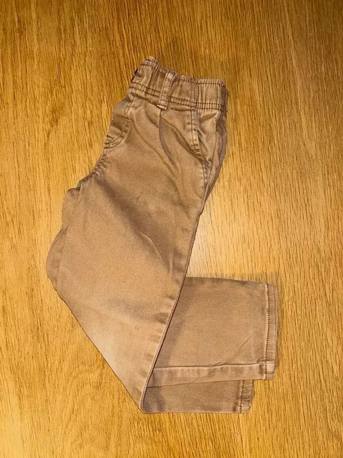 Pantalon camel toile coton - photo numéro 3