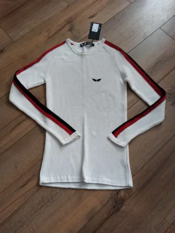 Pull blanc homme barbossa manches longues L
