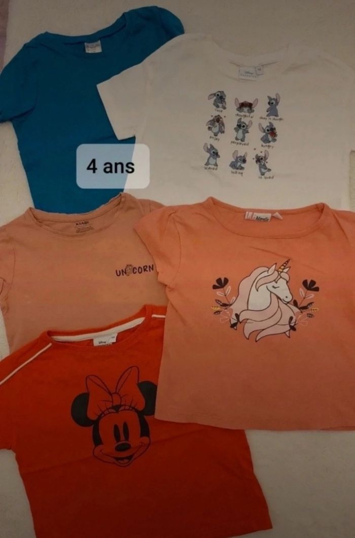 5 tee-shirt 4 ans