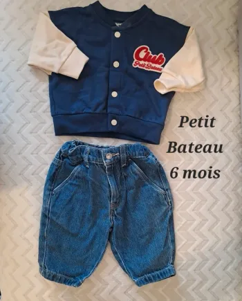 Ensemble petit bateau 6 mois