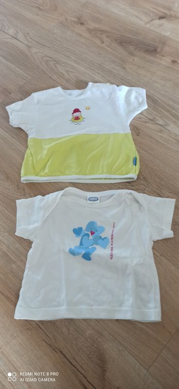 2 t shirts 6 mois