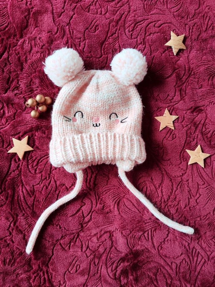 Bonnet bien chaud fille 12-18 mois