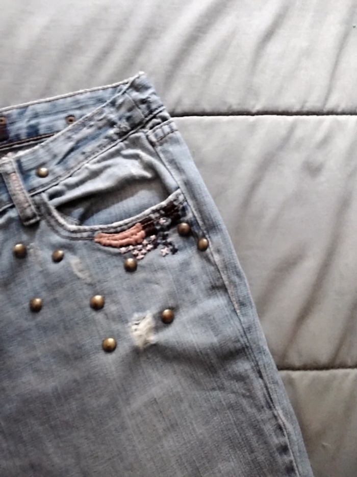 Bermuda Jean clair femme 40 - photo numéro 3