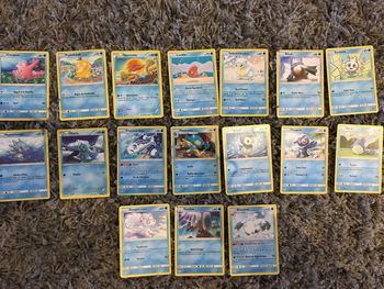 Cartes Pokémon base coloris bleu