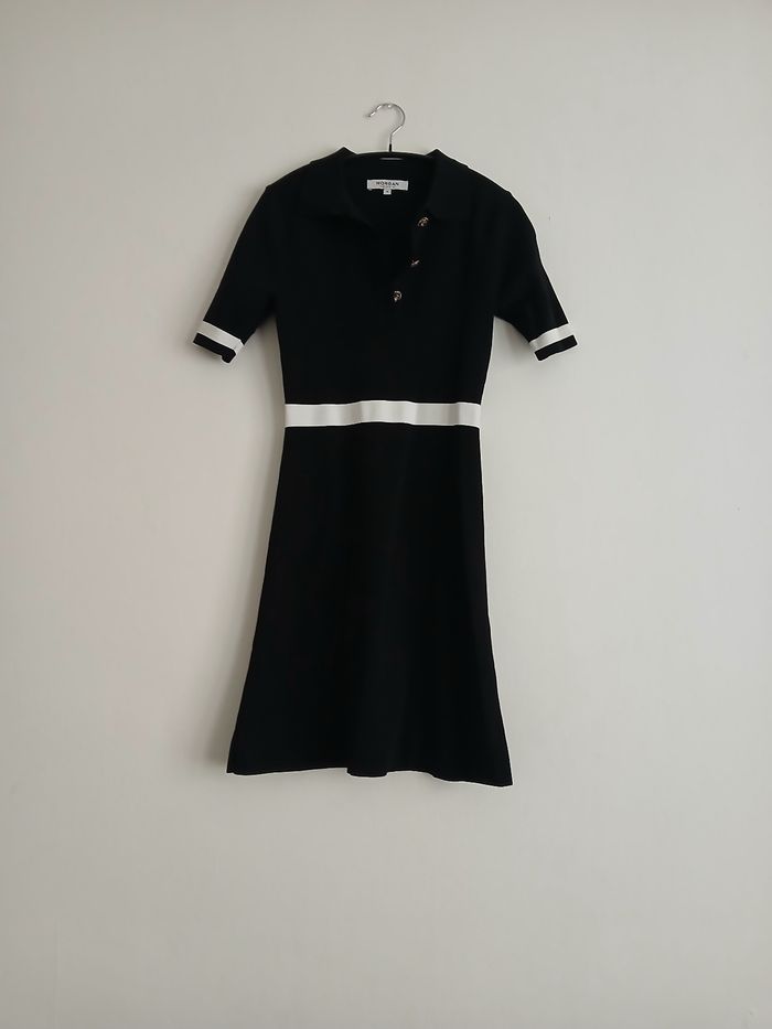 Petite robe noire polo style patineuse Morgan
