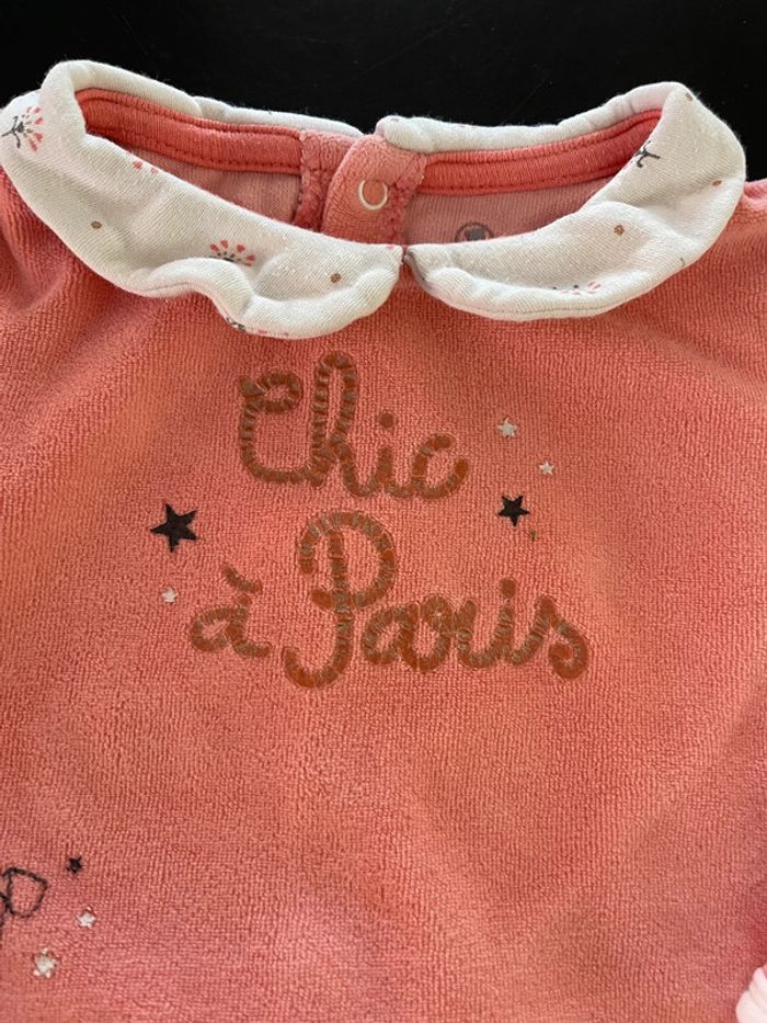 Pyjama velours col Claudine - photo numéro 2