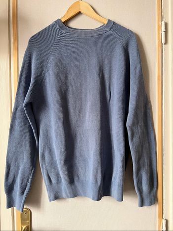 Pull côtelé bleu homme Zara