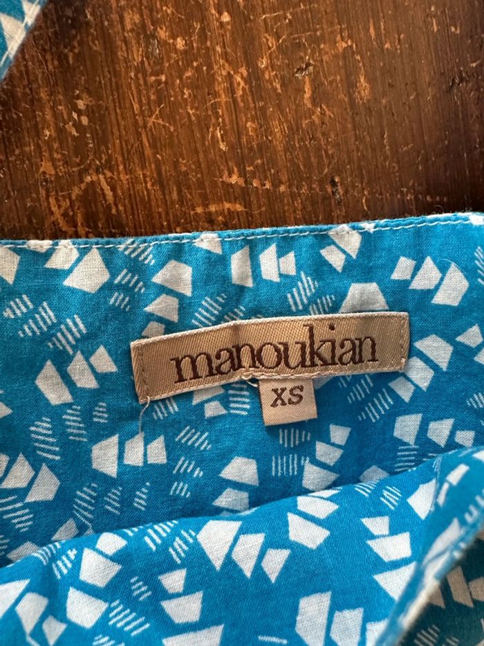 Robe Manoukian bleu courte bretelles 34/36 - photo numéro 2