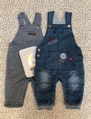 Lot 2 salopettes jean
