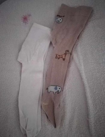 Lot de 2 collants 74-80 fille