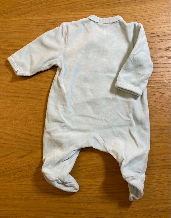 Kiabi Pyjama Grenouillère turquoise Taille 1 mois - photo numéro 5