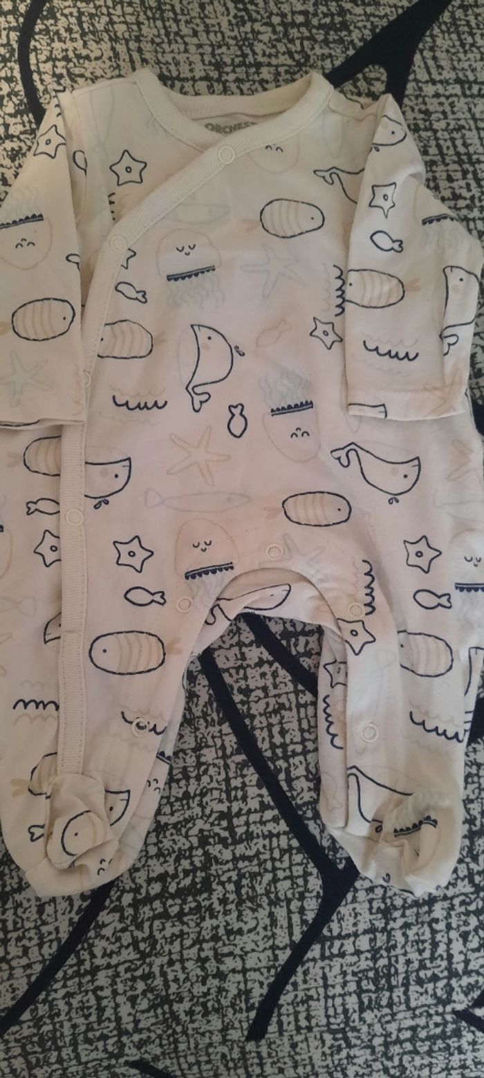 Pyjamas coton bébé naissance + 5 bodys - photo numéro 3