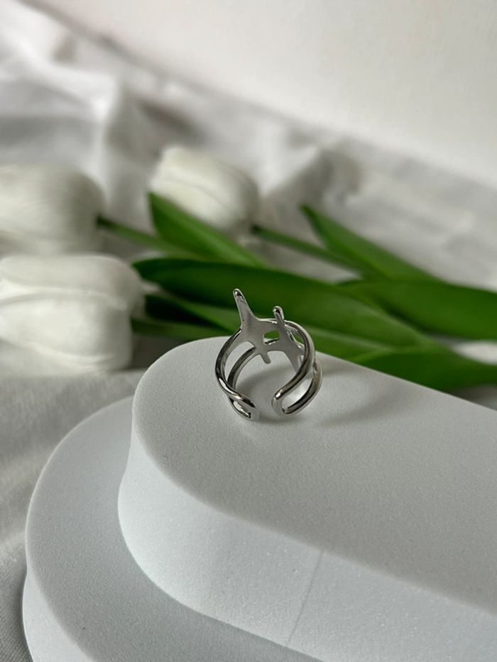 Bague Argentée inoxydable - photo numéro 3