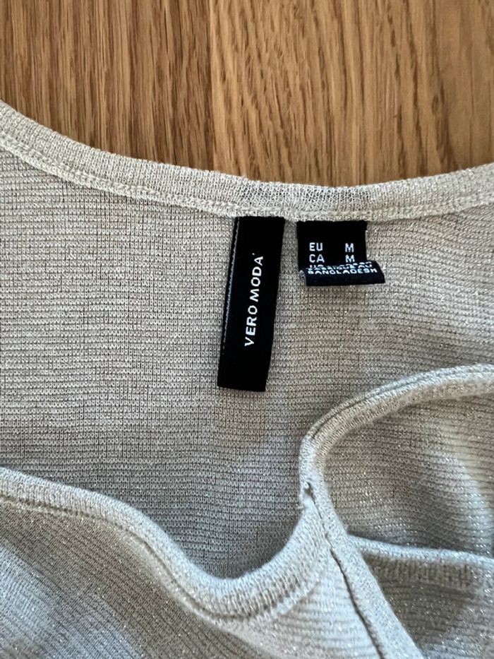 Débardeur Vero Moda beige/doré M - photo numéro 3