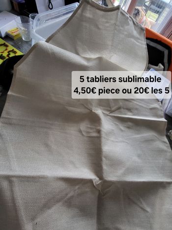 Lot de 5 tabliers sublimable 