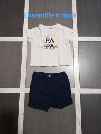 Ensemble 6 mois t-shirt et short