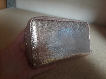 Porte monnaie porte feuille doré