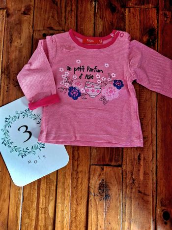 T-shirt manches longues 3 mois