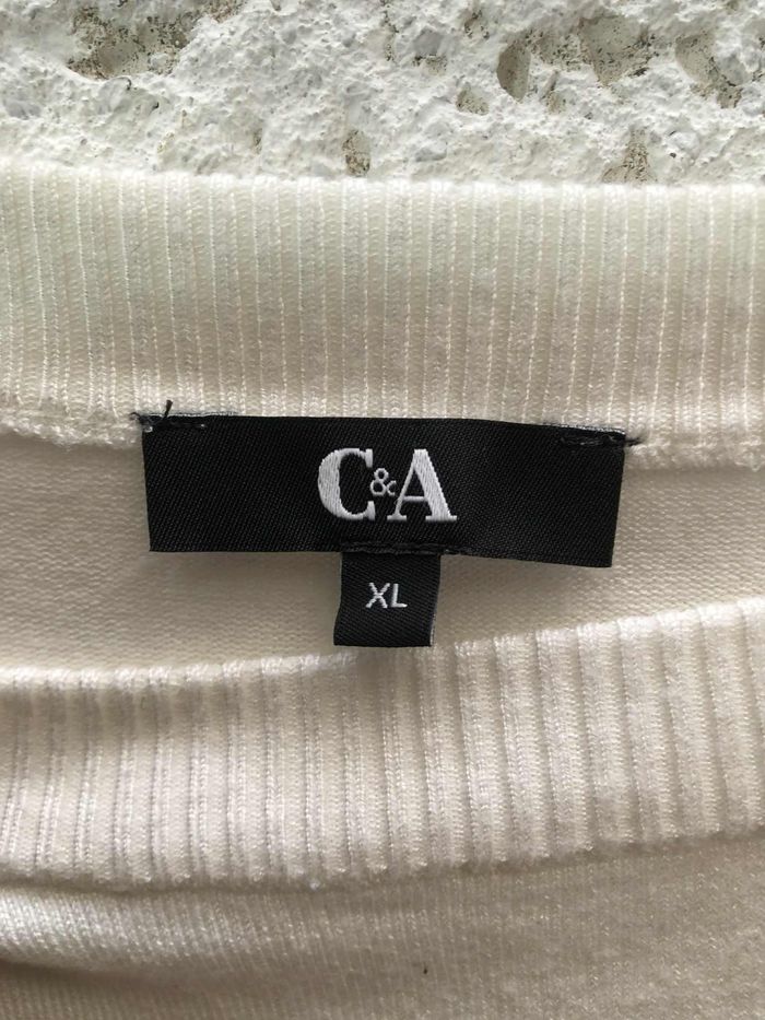 Pull blanc C&A XL - photo numéro 2