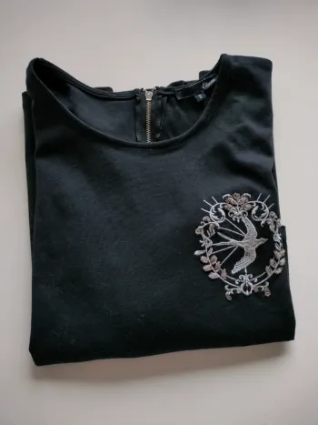 Sweat noir Hirondelle Etam S