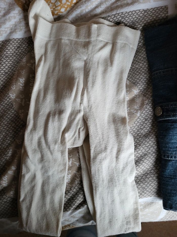 Bas collant laine beige