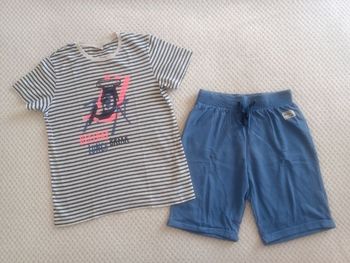 Pyjama 2 pièces  tee-shirt bleu / short Tape à l'oeil Taille 12 ans - 152 cm