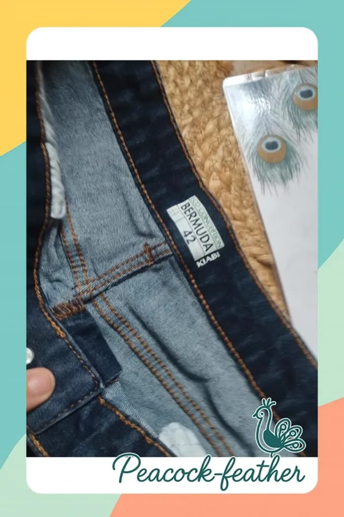 Bermuda jean femme 42 kiabi - photo numéro 3