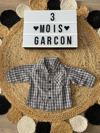 Chemise manches longues 3 mois