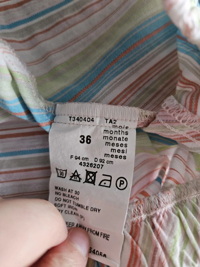 Short élastiqué bébé - Taille 36 mois (94cm) - Snoopy - Multicolore pastel - photo numéro 4