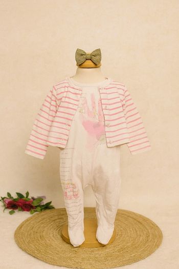 🌸🎀Ensemble Catimini bébé fille – 9 mois – Grenouillère + gilet – TBE🎀🌸